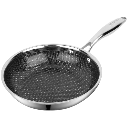 Image of imarku 8 Inch Non Stick Frying Pans, Healthy Hybrid Ceramic Frying Pans