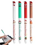 Radierbares Gelstift-Set, 4er-Pack radierbarer Gelstifte für Weihnachten, radierbar ohne Papierverbrauch für den Bürogebrauch, Schulbedarf für Kinder, Partygeschenke und Belohnungen im Klassenzimmer