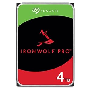 Seagate IronWolf Pro 4 TB, NAS interne Festplatte, 3.5 Zoll, 7200 U/Min, CMR, 256 MB Cache, SATA 6 GB/S, inkl. 3 Jahre Rescue Service, Modellnr.: ST4000NT001