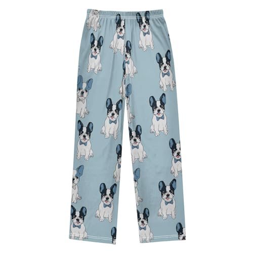 Pajama Bottoms, Pajamas Long Pant Cute French Bulldog Lounge Wear Casual Sleep Pants Soft Pjs Sleepwear2