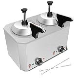 Nacho Cheese Dispenser, 4.8 QT Nacho Cheese Warmer, 304 Stainless Steel Popcorn Butter Dispenser, wi