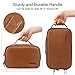Toiletry Bag for Men, Travel Organizer Leather Dopp Kit Water-resistant Shaving Bag for Toiletries Accessories… (Brown)