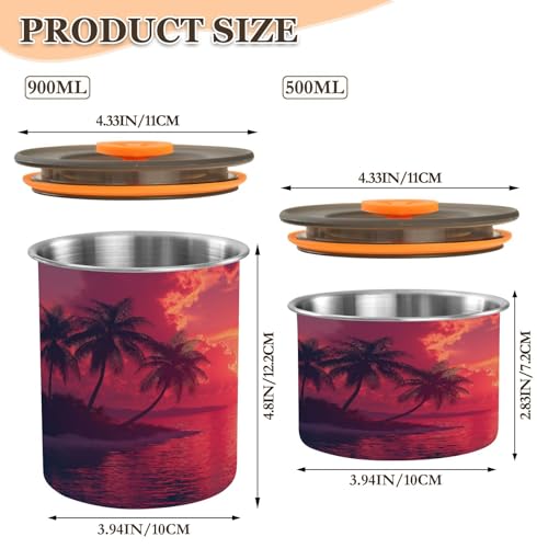 Lata para café hermética de acero inoxidable 17oz miniatura 2