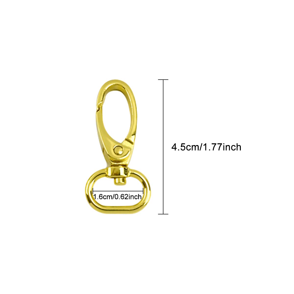 20 Uds. De Cierres De Langosta Giratorios De 16mm, Llavero De Aleación De Zinc, Gancho a Presión con Anillo Ovalado para Fabricación De Joyas, Bolsos, Clips De Cordón