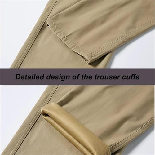 Puliam Easetactic - Puliam Mens Zipper-Pocket Durable Cargo Pants, Men Elastic Waist Straight Leg Sweatpants4