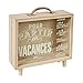 Produktbild Rétro Holz Spardose / Sparkästchen 'Vacances', für die Reisekasse, Maße; 21,5 x 20,5 x 7,5 cm, mit Sichtfenster und Text-Motiv, Sparbüchse zum Hinstellen, ideal für Geldgeschenk