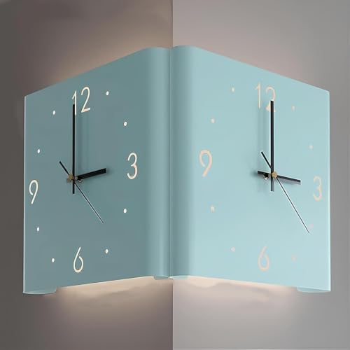 Horloge murale d'angle double-face LED pour éliminer le tic-tac nocturne - 2