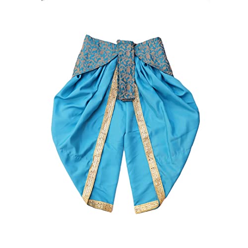 Image of ITSMYCOSTUME Krishna Dress for Baby Boy Kids Set of 10(Dhoti,Hip Cover,Patka,Mukut,Morpankh,Bansuri,Kamarband,Bajuband,Kundal) Little Krishna Ji Kanha Janmasthmi Costume