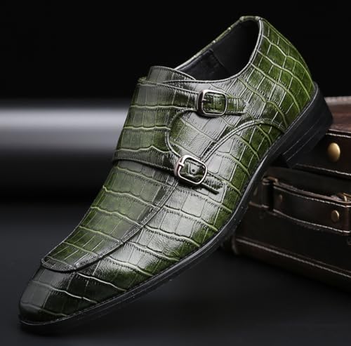 Mens Double Monk Strap Slip on Loafer Leather Formal Business Casual Comfortable Dress Shoes for Men4