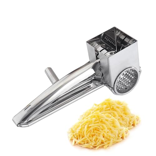 Dranng Râpe à Fromage Rotative en Acier Inoxydable - Moulin à Fromage Portatif, Coupe-Fromage,...