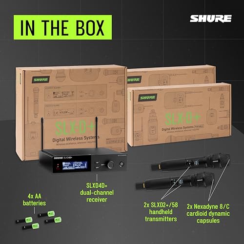 Image of Shure SLXD24D+ Dual Wireless System with Nexadyne 8 /C - G57 Band