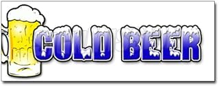 24" Cold Beer 1 Decal Sticker ice Drink cart Stand