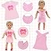 18 Pcs American 18 inch Doll Clothes,10 Sets Girl Doll Clothing and Accessories Outfits for 18 Inch Girl Doll,Including Dress,Shorts,Swimsuits (No Doll)