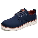 Larwen Oxford Shoes for Men Dress: Comfortable Formal Business Lace Up Walking Wedding Office Working Driving Shoe Blue