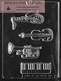 Chocolate mold Music kit musical instrument music Music Violin, Trumpet, Saxophone and Keyboard chocolate candy mold