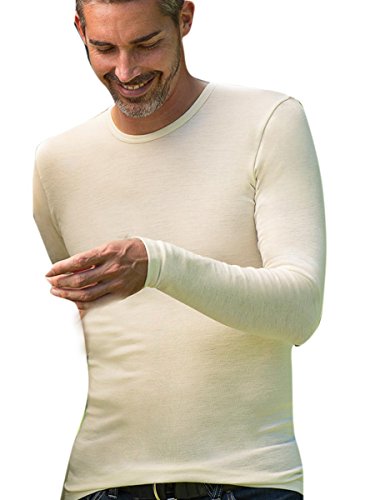 Engel Axil - Para hombre y para mujer interior 100% lana virgen ángel de color naturaleza 46/48