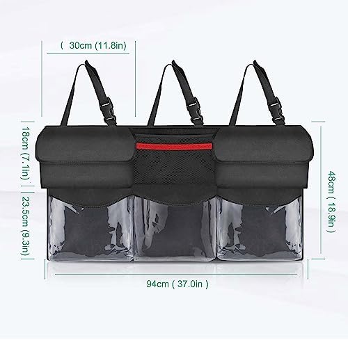 TeTupGa Car Boot Tidy Hanging Car Boot Storage Organiser Multi Pocket Children's Travel Storage Bag Foldable Trunk Back Seat Organiser for Vehicles Cars, SUVs, Trucks and Vans