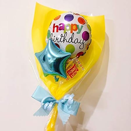 Amazon ミニメッセージバルーンブーケ Happy Birthday Yellow 風船 バルーン おもちゃ