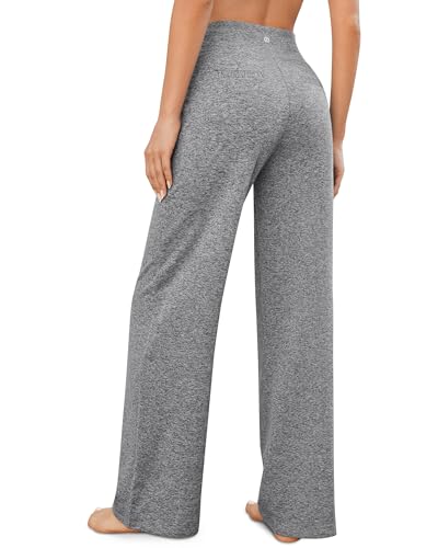 Image of G4Free EverGoing Yoga Pants Women Wide Leg Pants with Pockets High Waist Stretch Dress Casual Sweatpants Petite /Regular /Tall