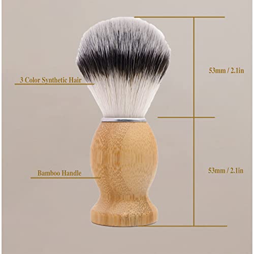 Kikc Handmade Shaving Brush, Professional Design For Men's Shaving, Synthetic Shaving Tool That Can Be Used With Safety Razors, Straight Handle Shavers,A Great Wet Shaving Tool #TOP2