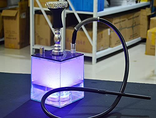 Shisha Hakenhukas Set Acryl Square Hukahn-Kunststoffschlauch Kieselgel-Schlauch Wiederverwendbarer Huka – Bild 7