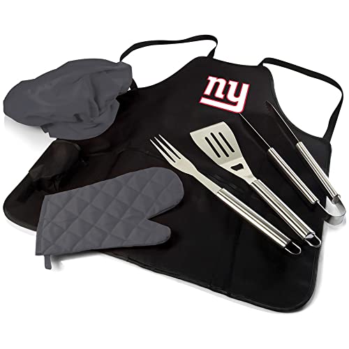 Image of Picnic TIME BBQ Apron Tote Pro Grill Set, (Black with Gray Accents)