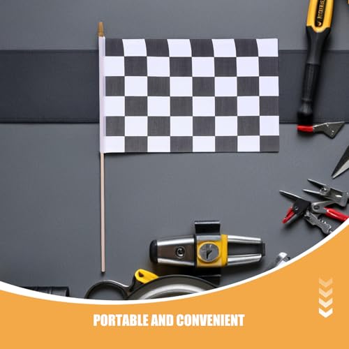 Drapeaux à carreaux de course 40x30 cm pour animer une compétition de karting