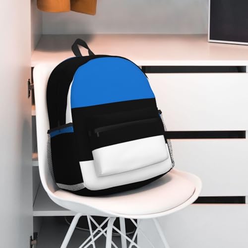 Sac à dos drapeau Estonie léger avec poches de rangement amples - 7