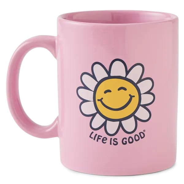 Taza Life is Good Happy Smile Daisy 16 oz Violeta miniatura 1