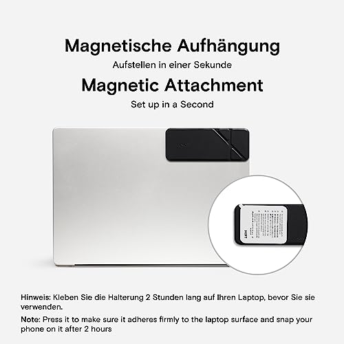Soporte lateral para portátil ajustable MOFT con fijación magnética para iPhone en negro 7