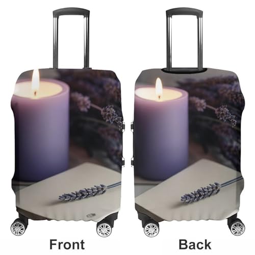 Travel Luggage Cover Protectors Elastic Anti-scratch Suitcase Cover Washable Luggage Sleeve Lavender And Notebook Suitcase Cover Protector Fit 18-32 Inch Suitcases Travel Accessories S3