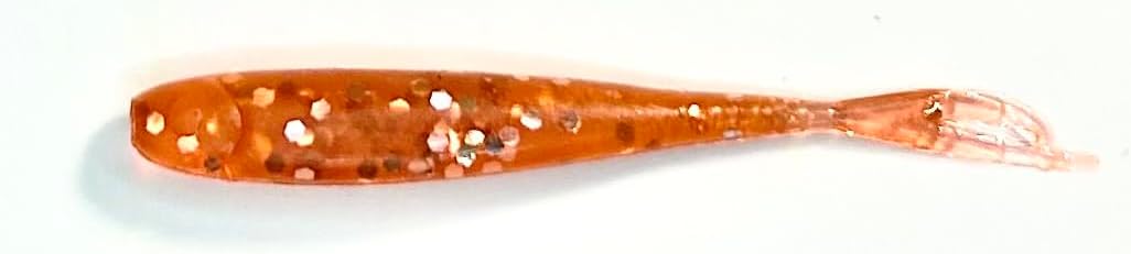 Hornyhead Split Tail Mountin Minnerz, 2" Soft Sinking Fishing Bait Minnows, Scented, (Trout, Steelhead, Panfish), (15 Count)