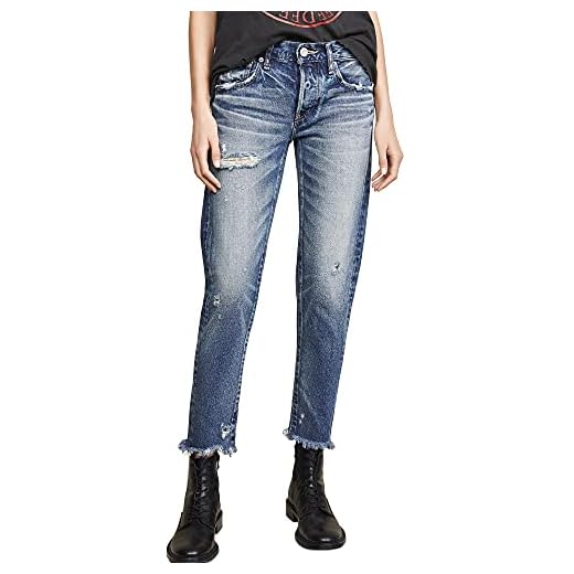 MOUSSY VINTAGE Women's Kelley Tapered Jeans, Dark Blue, 25