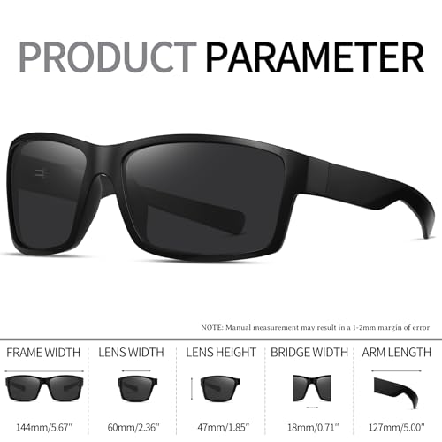 Men's Sunglasses Polarized Square Sports Sun Glasses Oversized Retro Shaeds Fashion Sunnies Vacation Fishing SY60834