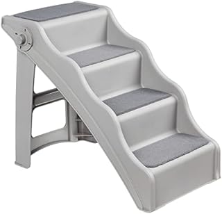 Amazon Basics Foldable Steps for Dogs and Cats, Grey