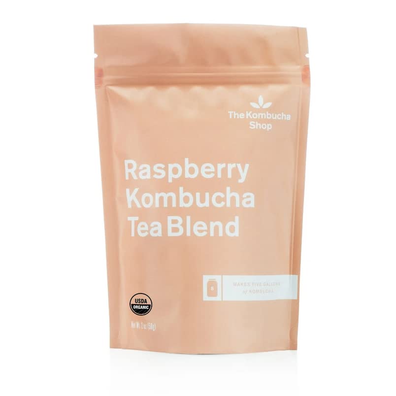The Kombucha Shop - Frambuesa - Mezcla de té orgánico de hojas sueltas - Hace 5 galones de té Kombucha