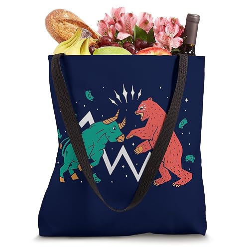 Bolsa Tote Stock Market Bulls Bears miniatura 4