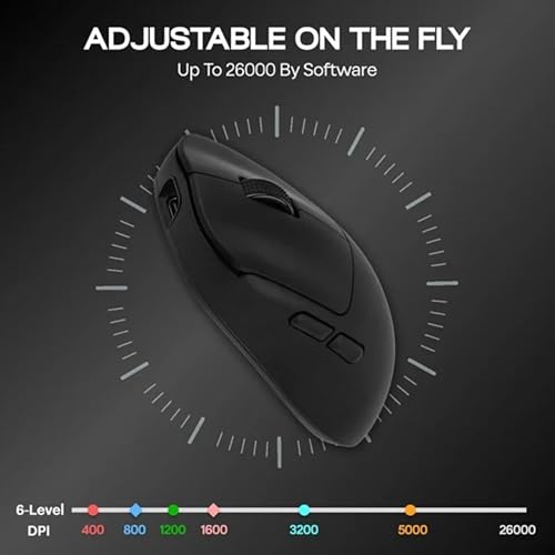 Image of AULA SC800 Tri-Mode Wireless 2.4G /Wired /Bluetooth Ultra-Lightweight Gaming Mouse | 37grams, Adjustable 26000 DPI, PAW3395 Sensor, 8000 Polling Rate, Ultra-Precise & Durable for Gaming | Black (SC800B)