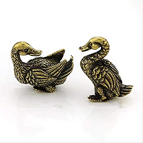 Statue de 2 canards vintage en laiton pour sublimer votre bureau de travail