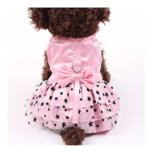 Vestido para perrita Chihuahua Primavera Verano 2 Colores (Color : Pink, tamaño : XXS)