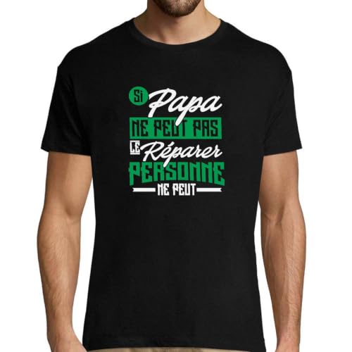 T-Shirt Homme Si Papa Original Humour Cadeau Fête des Pères Anniversaire