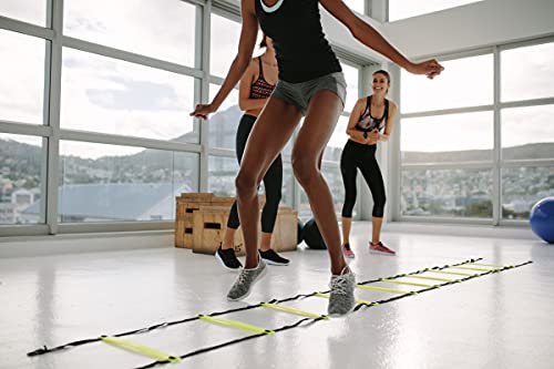 JJvKa 9m Koordinationsleiter,Trainingsleiter Geschwindigkeit Schnelligkeitsleiter Agility/Speed Ladder mit Tasche, Breite von 42 cm, Trainieren Kraft, Ausdauer,Technik zuhause oder im Club