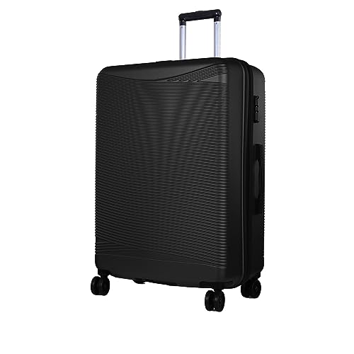 Image of Verage V-Lite Firestone 28 inch /78cms Black Check-in Hardsided Trolley Bags for Travel, Large Suitcase with Spinner Wheels, Anti-Theft Zippers Luggage