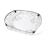 ERYUE Juego de Platos Transparentes para Acampar con Cierre a Presión PP de Calidad Alimentaria para Comidas Oficina, Paquete 4 (Plato cena plegable 4 Uds.)