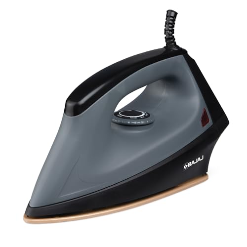 Bajaj Herculo Heavy Weight Dry Iron | 1100 Watts Heavy Weight Dry Iron | Duraglide Soleplate | Anti-Bacterial & Non-Stick Coating | 360 Degree Swivel 