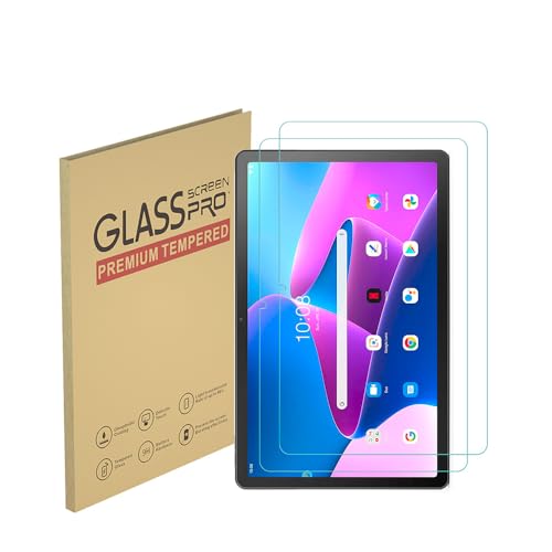 HYGMOCC Protector de pantalla para Lenovo Tab M10 Plus 3rd Gen [10.6 inch] 2022, película de vidrio templado anti arañazos, libre de burbujas, alta definición (paquete de 2)