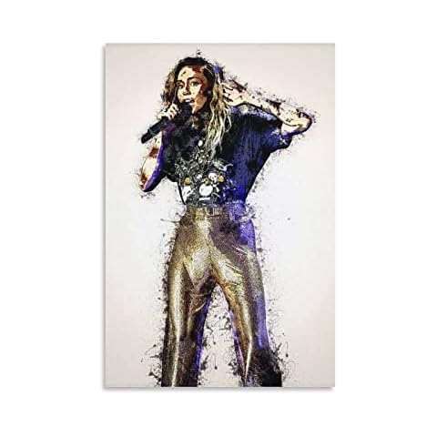 XINAR Canvas Wall Art 60x80cm No Frame Classic Singer Posters Miley Cyrus 8 Living Room Posters Bedroom Dormitory Fan Gift Cover