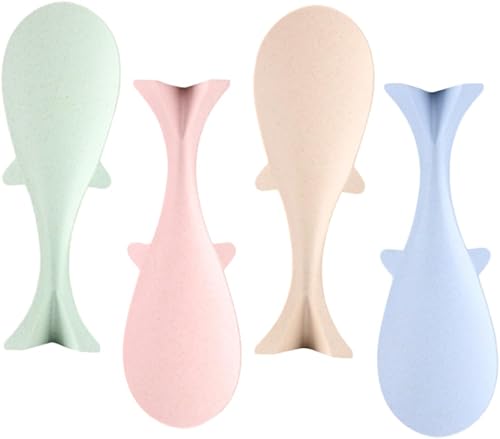 TIDTALEO 4pcs Electric Cooker Meal Spoon Kitchen Spoons Meal Spoons Rice Paddle Restaurant Spoons Non-stick Meal Spoon Fish Shaped Spoon Home Spoons