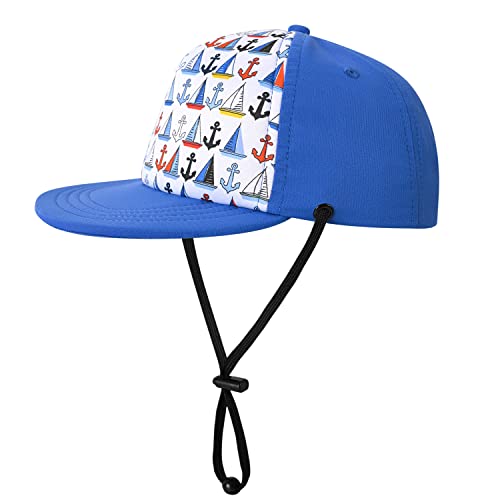 Kids Baseball Hat Visor, Toddler Boy Girl Sun Protection Hat Cotton Hats,Sun Hat For Baby Little Girls Boys Children (6-24 Months,Blue -1Pcs) #TOP23