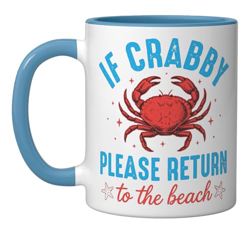 Mug cerámico azul y blanco 11 onzas miniatura 1